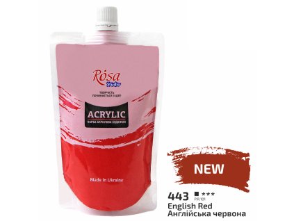 akrylová farba ROSA Studio 200ml 443 English Red