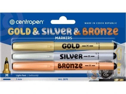 metalicke popisovace centropen 3 kusy m