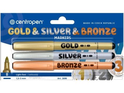 metalicke popisovace 3 kusy b