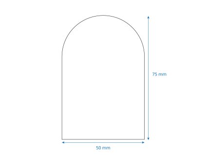 zaoblena deska 75x50mm