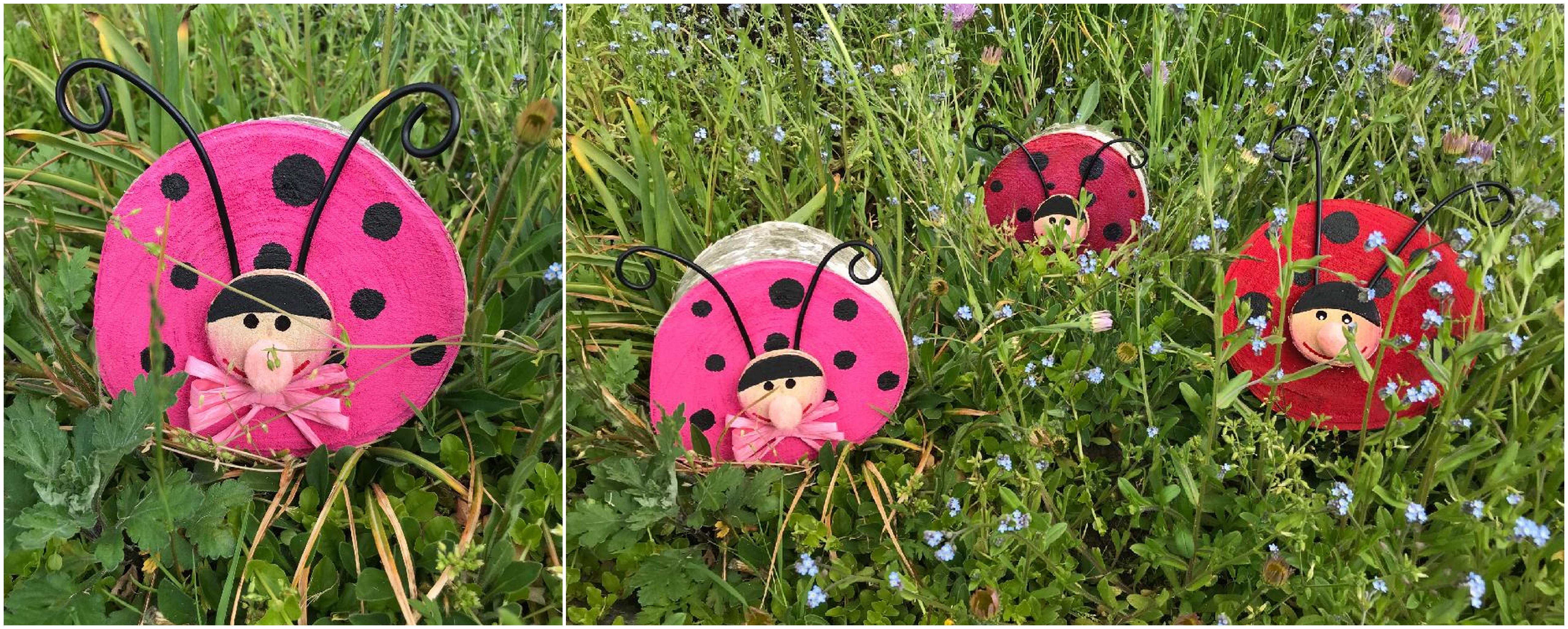 Dřevěné berušky na zahradu od Honzy Diblíčka