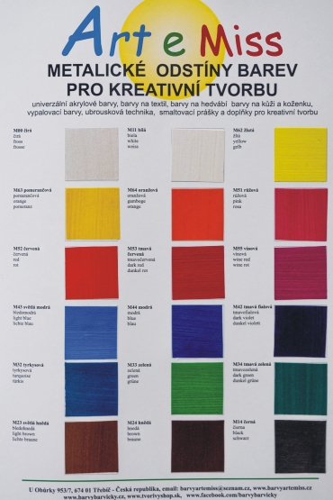 Vzorník metalické barvy