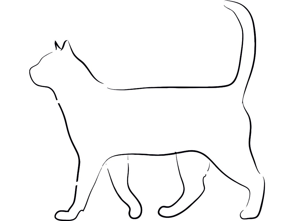 Kočka - plastová šablona 412