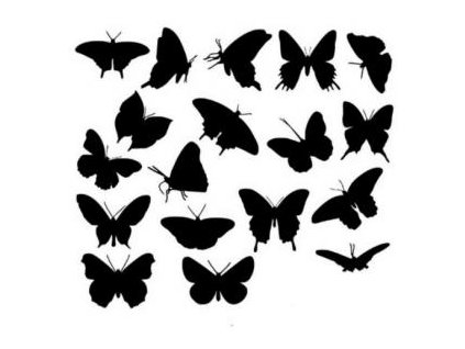 Motýlci - plastová šablona 015