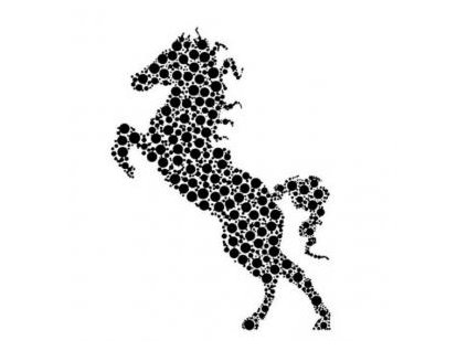 Kůň - plastová šablona 021 (29x29cm)