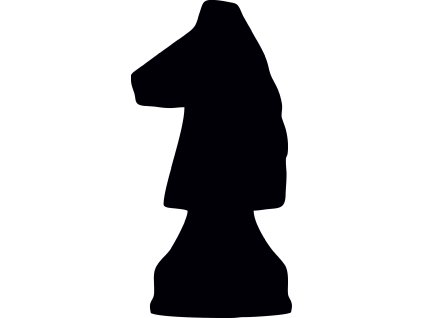 Šachy kůň - plastová šablona 388