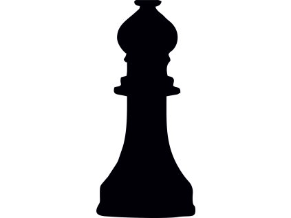 Šachy střelec - plastová šablona 389