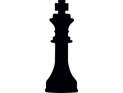 Šachy král - plastová šablona 390