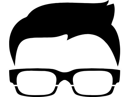 Muž s brýlemi - plastová šablona 394
