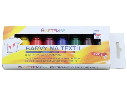 Sada barev na textil 8x12g