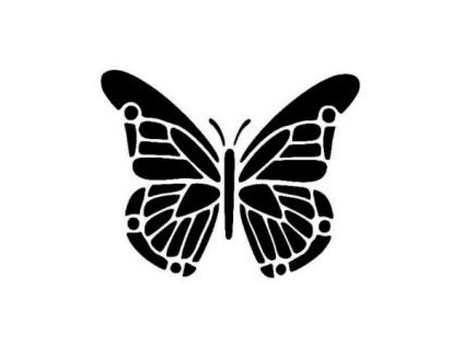 Motýlek - plastová šablona 145