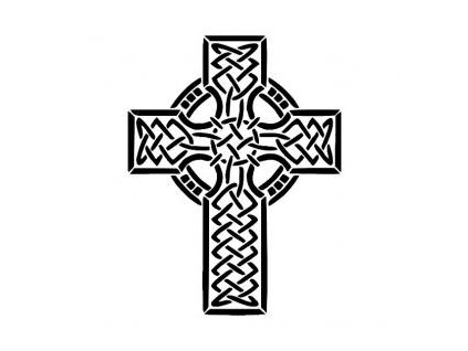 Keltský kříž - plastová šablona 171 (29x29cm)