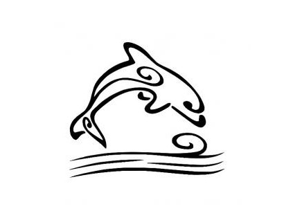 Delfín - plastová šablona 189