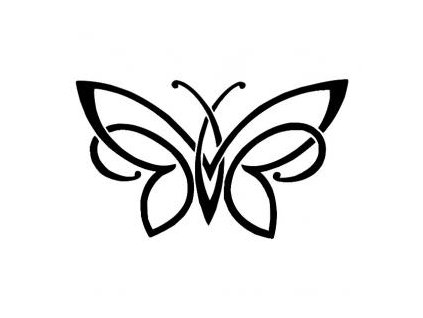 Motýl - plastová šablona 191