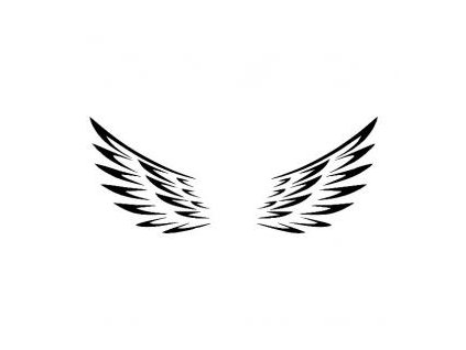 Andělská křídla - plastová šablona 257