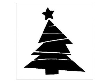 Vánoční strom - plastová šablona V11