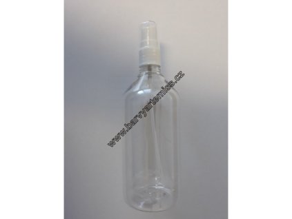 Černý mechanický rozprašovač 115ml s oválnou transparentní lahvičkou