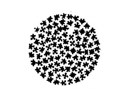 Koule puzzle - plastová šablona 173