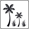 Palmy - plastová šablona 504