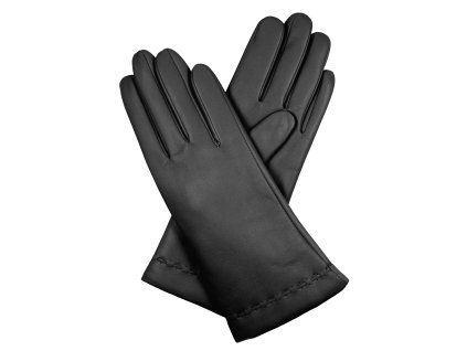 Damenhandschuhe mit Seidenfutter – schwarz