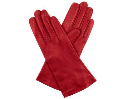 Damenhandschuhe mit Seidenfutter – kardinalrot