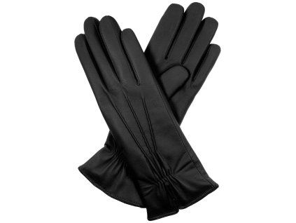 Damenhandschuhe mit Wollfutter – schwarz