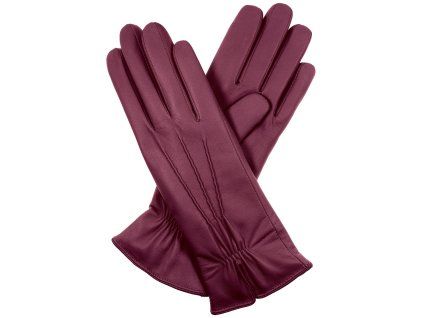 Damenhandschuhe mit Wollfutter – bordeauxrot