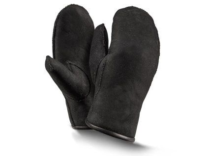 Schwarze Basic-Fäustlinge aus Kunstpelz