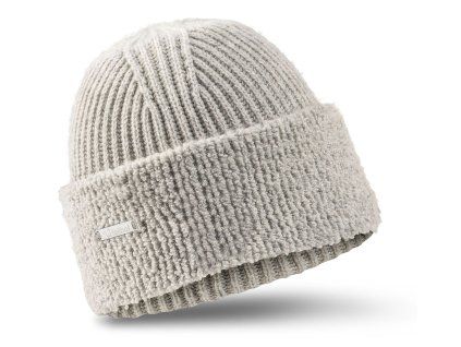 Merinomütze Teddy grau