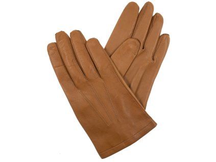 ungefütterte Herrenhandschuhe Cognac