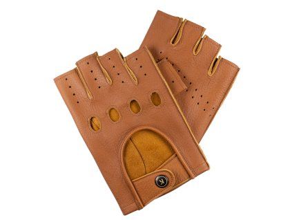 Herren-Fingerhandschuhe – Hirsch-Cognac
