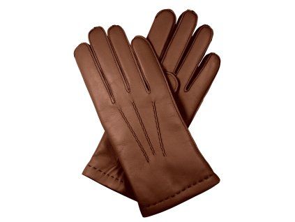 Herrenhandschuhe mit Wollfutter – Tabak