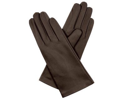 Damenhandschuhe mit Seidenfutter – Kastanie