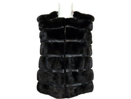 Damenweste aus Nerz und Leder