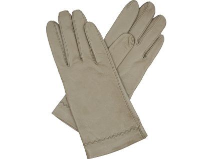 ungefütterte Damen-Lederhandschuhe, taupe