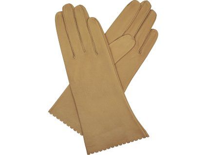 Damen-Lederhandschuhe, ungefüttert, glatt