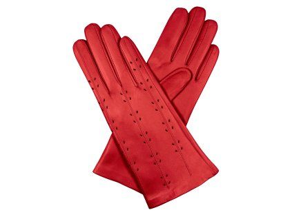 Ungefütterte Damenhandschuhe – rot