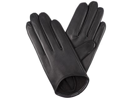 Ungefütterte, ultrakurze Damenhandschuhe – schwarz