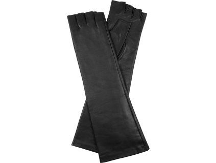 Damen-Fingerhandschuhe, extra lang, Größe 16C – schwarz