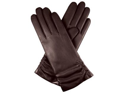 Damenhandschuhe, Wollfutter – Kastanie