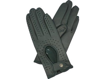 grüne Damen-Lederfahrhandschuhe