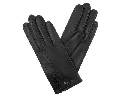 schwarze, ungefütterte Damenhandschuhe