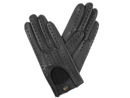 Damen-Autofahrerhandschuhe, schwarz