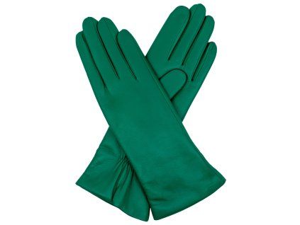 Damenhandschuhe mit Wollfutter, grün