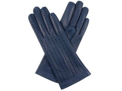 Ungefütterte Damenhandschuhe mit Schlitz – blau