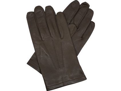Herren-Lederhandschuhe, ungefüttert, elastisch, braun