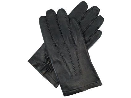 Schwarze, ungefütterte Herren-Lederhandschuhe