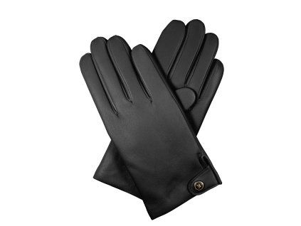 Herrenhandschuhe mit Seidenfutter – schwarz