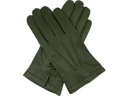 Herrenhandschuhe mit Wollfutter, grün (Größe 9)