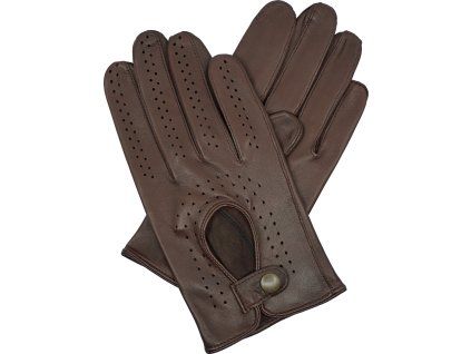 braune Herren-Lederfahrhandschuhe